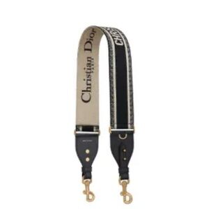 Christian Dior Black and Beige Shoulder Strap
